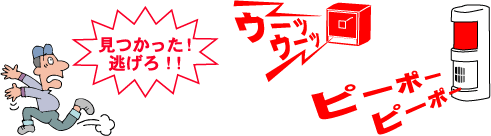 サイレンフラッシュで威嚇　①