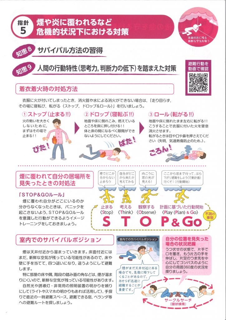 煙、炎に　危機的状況１
