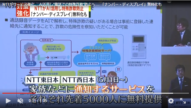 ナンバーディスプレイ無料化③